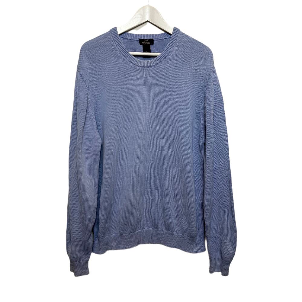 Brooks Brothers 346 Crewneck Sweater Light Blue Supima Cotton Pullover Large